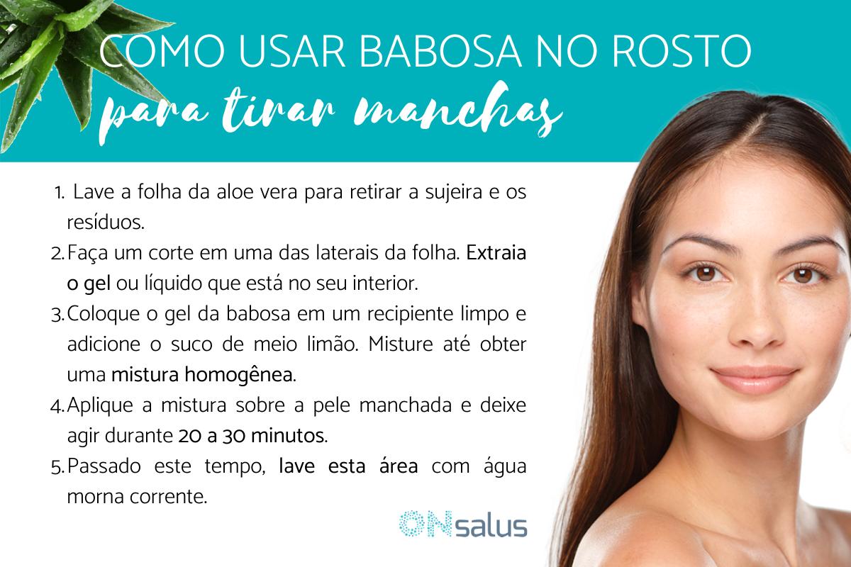 Como usar babosa no rosto para tirar manchas