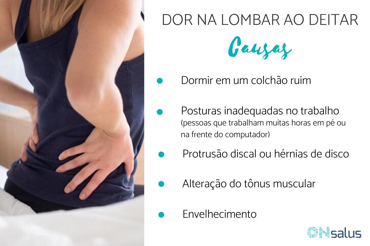 Dor na lombar ao deitar: causas e soluções