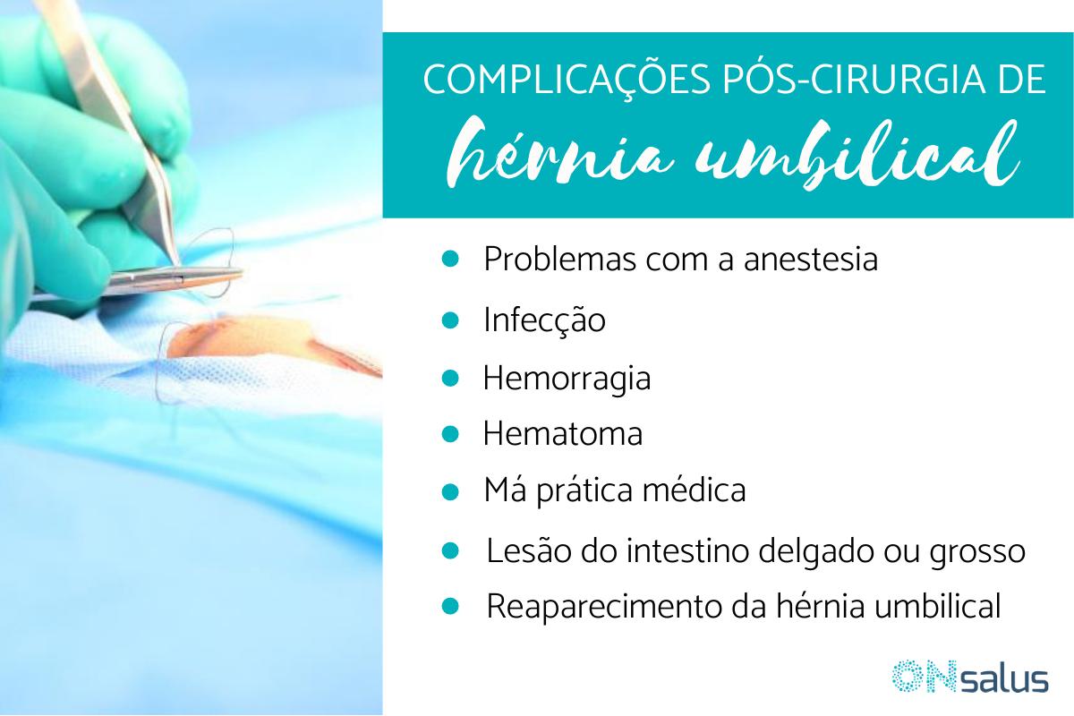 Complicações pós-cirurgia de hérnia umbilical