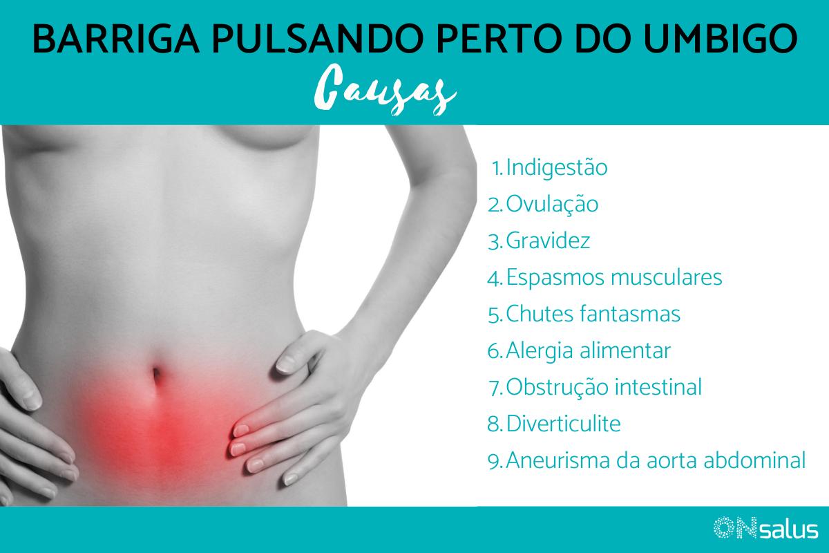 Barriga Pulsando Perto do Umbigo - Causas e O Que Fazer