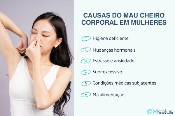 Mau cheiro corporal em mulheres: causas, tratamento e cuidados